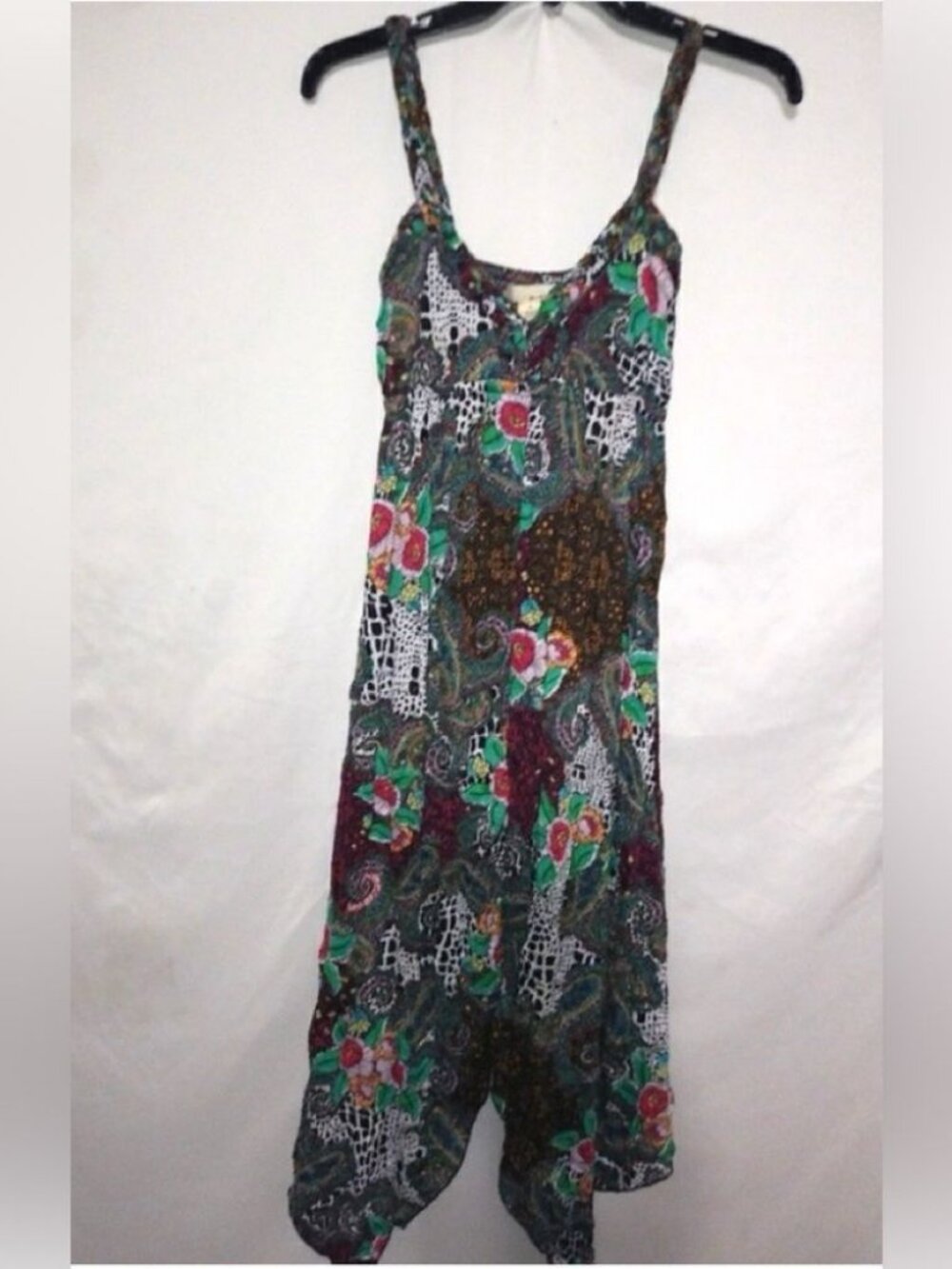 Derek Heart S Boho Tropical Scarf Hem Maxi Sun Dress